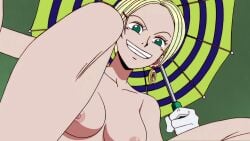 1girls big_breasts blonde_female blonde_hair female female_only mikita_(one_piece) miss_valentine nude_filter one_piece solo