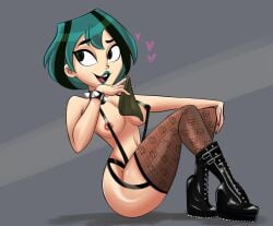 busty female female_focus female_only goth gwen_(tdi) hourglass_figure panties pinup pinup_pose sitting tagme total_drama_island wide_hips yanerebelharpy