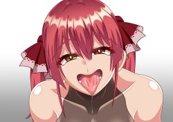 1girls ahe_gao blush climax female hololive hololive_fantasy hololive_japan houshou_marine human open_mouth orgasm orgasm_face saliva saliva_string sudou37 tongue tongue_out virtual_youtuber