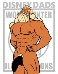 1boy 1male abs big_penis cartoony censored_penis disney erection foreskin_folds hercules_(disney) male male_nipples male_only muscle muscles muscular_male pecs smile smiling smooth_skinned_male solo veiny_penis white_background wolffhunter_art zeus zeus_(hercules)