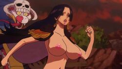 animal artist_request big_breasts boa_hancock female female_only nude_filter one_piece one_piece_film_stampede salome_(one_piece) snake solo_female