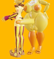 1boy 1futa 3d big_breasts big_penis breasts clothed clothing daycare_attendant_(fnaf) douuuod duo erection faceless faceless_character faceless_futanari femboy five_nights_at_freddy's five_nights_at_freddy's_2 futa/male futa_is_bigger futanari huge_cock humanoid humanoid_penis male mostly_nude nude penis pierced_nipples piercing standing sundrop thick_penis thick_thighs toy_chica toy_chica_(fnaf) wide_hips