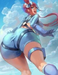 1girls big_ass breasts bubble_ass bubble_butt female huge_ass kazo pokemon skyla_(pokemon) tagme