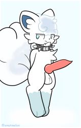 alolan_form alolan_vulpix anthro big_knot big_penis big_tail collar genitals knot male male_only neck_tuft nintendo penis pokemon pokemon_(species) regional_form_(pokémon) solo sparkmelon spiked_collar spikes tuft video_games vulpix