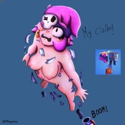 brawl_stars color colored completely_naked completely_nude completely_nude_female curipapus_genericos destroyed_clothing haganle_remodel_a_las_skins_de_penny moginio naked naked_female nude nude_female penny penny_(brawl_stars) pink_hair