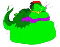 after_vore belly belly_bulge big_belly big_breasts breasts crocodile crocodilian crocodylid heartman98 huge_belly invalid_tag multiple_prey mz._ruby post_vore predator reptile scalie sly_cooper_(series) stomach_bulge vore