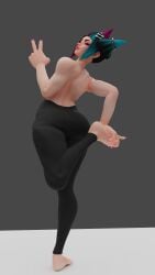 1girls 3d ass backside big_ass big_breasts big_butt big_thighs breasts feet female female_only juri_han lia3d pants peace_sign pose pout pouting solo street_fighter street_fighter_v thick_ass thick_thighs thighs toes v yoga_pants