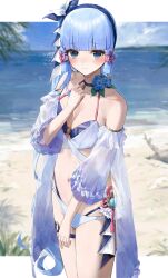 kamisato ayaka from genshin impact by ebiri
