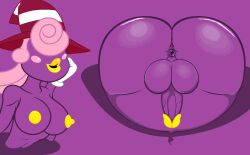 1futa anus ass balls big_ass big_lips_no_eyes breasts cock-tail erection futa_only futa_sans_pussy futanari genitals hair herm humanoid intersex lil_scooter56 lips mario_(series) nintendo nipples paper_mario penis pink_hair simple_background solo testicles thick_thighs uncensored video_games vivian_(paper_mario)