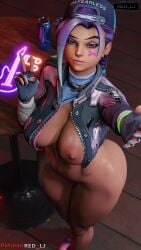 1girls 3d 3d_(artwork) 9:16 antifragile_slay_star ass big_ass big_breasts blender_(software) blizzard_entertainment cap female gloves jacket large_ass large_breasts le_sserafim multicolored_hair open_clothes open_jacket overwatch overwatch_2 patreon_username peace_sign red_lj sneakers sombra thick_thighs violet_eyes wide_hips