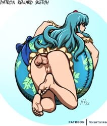 1boy 1girls alternate_costume anal anus ass bare_legs bent_over big_ass bikini blue_hair closed_eyes eirika_(fire_emblem) eirika_(summer)_(fire_emblem) female female_focus fire_emblem fire_emblem:_the_sacred_stones fire_emblem_heroes flower hair_flower innertube legs long_hair male nintendo noisetanker nude nude_female official_alternate_costume open_mouth pussy solo_focus swimsuit yellow_bikini yellow_swimsuit