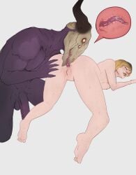 1boy 1girls 2d 2d_(artwork) 4_eyes anal anal_insertion anal_sex anilingus anus bigger_male blonde_hair capra_demon cheryl_mason claws clenched_teeth closed_eyes crossover cum_in_ass cum_inside dark_souls demon demon_horns face_down_ass_up female feral_on_female freckles fromsoftware half-erect heather_mason humanoid humanoid_penis konami long_tongue male male/female maledom mammal monster pale_skin post_sex purple_body pussy pussy_juice rimming sex silent_hill silent_hill_3 size_difference skull skull_head sleep_molestation sleep_sex sleeping small_breasts smaller_female straight tdp teratophilia tongue tongue_fucking tongue_in_anus x-ray