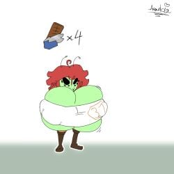 1girls 2026 8_eyes aaanarkia alien alien_girl barely_contained barely_contained_breasts big_breasts breast_expansion breast_growth(enlargement) breasts breasts_bigger_than_body breasts_bigger_than_head breasts_bigger_than_torso breasts_focus bursting_breasts chocolate colossal_breasts comic comic_strip cute_fang cute_fangs expansion expansion_sequence fangs female female_focus female_only gigantic_breasts ginormous_breasts green_body green_skin growth_drive huge_breasts hyper_breasts massive_breasts meatwall(body_type) multiple_eyes oc original original_character red_hair sequence spider spider_girl too_big_to_move