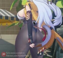 ass bottom_heavy game_mod hazeker in-game long_hair mod naked nude_mod screen_capture screencap screenshot tagme video walk_cycle yixuan_(zenless_zone_zero) zenless_zone_zero zzz