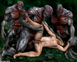 3d 3monsters 4boys alien anal anal_penetration anal_sex closed_eyes cum_dripping cum_in_ass erect_nipples erection flaccid_while_penetrated fucked_senseless gangbang gay holding_head human humanoid_penis humansub interspecies legs_held_open lex-icon male male_only malesub monster monster_boy muscular muscular_male nude orgy penis rape spread_legs uncut