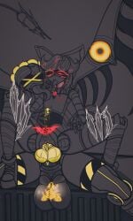 1futa 1girls big_balls big_penis chest claws collar domination futanari glowing hi_res holding_belly holding_legs knot knotted_penis lizzy_(murder_drones) madlness murder_drones nipple_piercing pubic_tattoo robot robot_girl simple_background smile tail tattoo tongue tongue_out v_(murder_drones) wanting_sex wings wip womb womb_penetration yellow_eyes