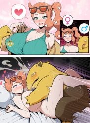 1girls 1pokemon bed bedroom brainwashed brainwashing curvy drowzee dubious_consent everyday2 game_freak hetero highres huge_breasts human hypnosis interspecies light-skinned_female mind_control nintendo pokemon_(species) pokemon_ss pokephilia sex size_difference small_dom_big_sub sonia_(pokemon)