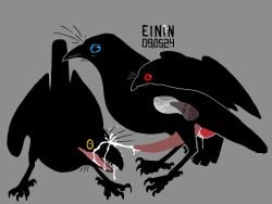 2024 aliasing ambiguous_gender anal avian beak bird blue_eyes bodily_fluids claws corvid cum cum_in_ass cum_in_mouth cum_inside cum_on_beak cum_on_face digital_media_(artwork) einin feral feral_penetrated feral_penetrating genital_fluids genitals group group_sex hi_res male open_mouth oscine passerine penetration penis red_eyes rictal_bristles sex signature size_difference tapering_penis x-ray_view yellow_eyes