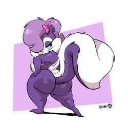 1girls 2d 2d_(artwork) anthro anthro_female anthro_only artist_logo artist_name artist_signature ass ass_bigger_than_head ass_cleavage ass_crack ass_focus background barefoot big_ass big_hips big_thighs blue_eyes boobs_and_butt_pose booty booty_focus bow bow_in_hair breasts bubble_butt bubble_butt_(female) butt_crack cartoon_character cartoony chubby_ass color colored_background eyelashes fat_ass fat_butt female female_focus fifi_la_fume fluffy fluffy_fur fluffy_hair fluffy_tail furaffinity furaffinity_link furry furry_female furry_only hair_bow hair_bow_only hips hips_wider_than_shoulders joaoppereiraus light_purple_hair logo looking_back looney_tunes naked naked_female no_bra no_clothes no_panties pink_bow pink_nose pov pov_ass purple_and_white purple_and_white_body purple_background purple_fur purple_hair seducing seducing_viewer seductive seductive_body seductive_eyes seductive_look seductive_pose seductive_smile shiny_ass shiny_butt shiny_fur short_female short_hair shortstack shortstack_female skunk skunk_ears skunk_girl skunk_stripe skunk_tail small_breasts small_breasts_big_ass smile smiling smiling_female square square_background thick thick_ass thick_hips thick_thighs thighs thighs_bigger_than_head tiny_toon_adventures warner_brothers warner_brothers_logo white_and_purple_body white_and_purple_hair white_fur white_fur_tuft