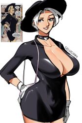1girls 2026 alluring bag big_breasts black_cat_(marvel) breasts bursting_breasts choker cleavage collar color colored curvaceous curvaceous_body curvaceous_female curvaceous_figure curvaceous_hips curvy curvy_body curvy_female curvy_figure curvy_hips dress enticing felicia_hardy female female_only gloves hat hips huge_breasts inspired_by inspired_by_formal_art large_breasts light-skin light-skinned_female looking_at_viewer marvel marvel_comics massive_breasts pinup purple_lipstick red_lipstick reference_image seducing seductive_look selvish94 shiny shiny_clothes spider-man_(series) teasing teasing_viewer temptation tempting tempting_viewer thick thick_breasts thick_hips thick_thighs voluptuous voluptuous_female white_background white_hair wide_hips