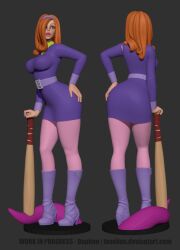 1female 1girl 1girls 3d 3d_(artwork) 3d_artwork 3d_model 3d_render ass baseball baseball_bat belt belt_buckle boots breasts bubble_ass bubble_butt cleavage curvy daphne_blake diadem erect_nipples fashion fashionista female female_only ginger ginger_female ginger_hair green_eyes hairband hanna-barbera high_heel_boots high_heeled_boots high_heels high_heels_boots hourglass_figure hourglass_figured_female huge_areolae huge_ass huge_breasts knee_boots leggings long_boots orange_hair pantyhose pose posing puffy_nipples purple_boots purple_clothes purple_clothing purple_skirt red_hair redhead redhead_female redheaded_female scooby-doo scooby-doo_(series) shocked shocked_expression shocked_face skirt stockings stockings_thigh_highs sweater sweater_dress sweater_puppies tall_boots teasing teasing_viewer texelion thick_lips tight_clothes tight_clothing tight_fit tight_sweater voluptuous waist_belt wide_hips work_in_progress