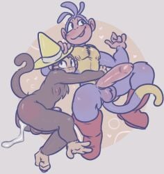 2020 2boys aipeco18 anthro boots_the_monkey crossover cum cum_in_anus cum_in_ass curious_george curious_george_(character) dora_the_explorer family_jr. gay genital_fluids genitals haplorhine hat headgear headwear hi_res imagine_entertainment looking_at_viewer male male_only mammal monkey nick_jr nickelodeon nickelodeon_animation_studio nipples pbs pbskids peacock_(streaming_service) penis primate smile universal_1440_entertainment universal_animation_studios wgbh_boston yaoi