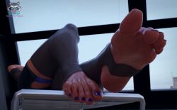 3d bandit3dx barefoot female foot_fetish foot_focus reina_mishima soles tagme tekken tekken_8 tomboy