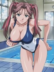 1girls ai_generated bangs bangs_between_eyes bible_black bible_black_new_testament big_breasts bikini_tan blush breasts clothing competition_swimsuit curvy faithful_to_the_anime female female_only flashing_breasts hair_ornament hair_ribbon high_resolution highleg_one-piece_swimsuit huge_ass long_hair looking_at_viewer night night_sky offering offering_to_viewer one-piece_swimsuit one_breast_out pinup pool poolside presenting ribbon round_ass school_swimsuit shin_bible_black shiny_skin swimming_pool swimsuit swimsuit_tan tanline tanned tanned_female tanned_skin teasing teasing_viewer teen teenage_girl teenager thighs tied_hair tight_clothing toudou_yuki twintails two_side_up undressing viewed_from_below wide_hips