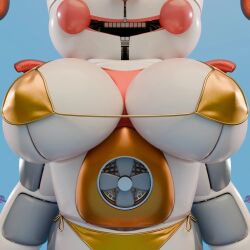 1girls breasts background big_breasts animatronic bikini bikini_bottom_aside bikini_top 3d 2026 robot robot_girl robot_humanoid solo solo_female white_body white_skin baby_(fnafsl) circus_baby_(fnaf) circus_baby circus_baby_(original) five_nights_at_freddy's five_nights_at_freddy's:_sister_location sister_location scottgames fnaf zxxxarts golden_bikini