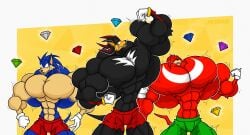 3boys abs biceps knuckles_the_echidna male mctaylis muscles muscular muscular_arms muscular_legs muscular_male muscular_thighs pecs shadow_the_hedgehog sonic_(series) sonic_the_hedgehog