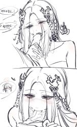 blowjob blush blushing cheomchi dickgirl dominant_female female female_focus futa_on_female futanari larger_female older_female path_to_nowhere penis shorter_female smaller_female submissive_female taller_female wuhuanzi_(path_to_nowhere) younger_female yugu_(path_to_nowhere)