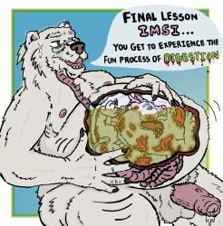 anthro bear belly boris_mrazovito digestion dragon duo eastern_dragon feral gay_dads genitals hard_vore hi_res imsi internal male male/male mammal mythological_creature mythological_scalie mythology nipples organs overweight overweight_anthro overweight_male penis polar_bear professor scalie squirmynoodle stomach teacher teacher_pred ursine vore