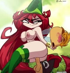 1boy 1girls animated betilla_(rayman) big_ass big_breasts big_penis black_eyes coolerinker female gif green_hat incest inker_comics inkershike male milf mother_and_son mother_and_son_(lore) nymph nymph_(rayman) rayman rayman_(series) rayman_origins red_hair sex smirk