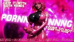 ai_generated animated big_ass big_breasts big_penis futanari huge_breasts huge_cock latex latex_clothing mommy_evelyn music pink_eyes pink_hair pmv tagme video