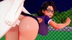 3d anal anal_penetration anal_sex ass ass_focus dark-skinned_female glasses illusion_soft koikatsu koikatsu_(medium) light-skinned_male miss_pauling penetration sex straight team_fortress_2 valve