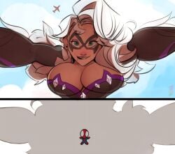 1boy 1girl1boy 1girls 2026 alluring big_breasts black_cat_(marvel) black_cat_(marvel_rivals) bodysuit breasts bursting_breasts cleavage curvaceous curvaceous_body curvaceous_female curvaceous_figure curvy curvy_body curvy_female curvy_figure cute domino_mask enticing eyemask felicia_hardy female giantess green_eyes hips huge_breasts large_breasts light-skin light-skinned_female looking_at_partner looking_at_viewer male male/female marvel marvel_comics marvel_rivals mask masked masked_female massive_breasts netease_games peter_parker seducing seductive seductive_look skin_tight spider-man spider-man_(series) straight superheroine teasing teasing_partner teasing_viewer temptation tempting tempting_viewer thick thick_breasts thick_hips thick_thighs tight_clothes tight_clothing tomphelippe voluptuous voluptuous_female white_fur white_hair wide_hips