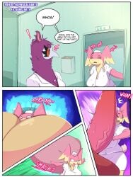 aromatisse audino big_breasts breasts comic female hi_res huge_breasts hyper hyper_breasts nintendo no_humans nurse pokémon_(species) pokemon raina video_games