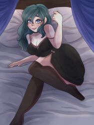 bed byleth_(fire_emblem) byleth_(fire_emblem)_(female) fire_emblem fire_emblem:_three_houses heart-shaped_pupils limonadelavande lingerie nintendo pinup pov