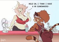 2girls animated anthro anthro_only big_breasts breast_sweat breasts capri chubby comedy doxxyl female flirtyfawn696 funny furry humor mp4 no_humans sound sweat sweatdrop sweating tagme video