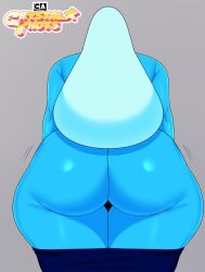 1girls 2022 ass belly big_ass big_butt blue_body blue_diamond_(steven_universe) blue_skin blush bubble_ass bubble_butt butt cartoon_network cleavage coldarsenal crystal_thots diamond_authority female female_only gem_(species) large_ass navel open_mouth simple_background solo solo_female steven_universe thick_thighs undressing voluptuous wide_hips