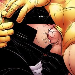 2boys apollo_(dc) blowjob dc dc_comics deepthroat gay male male_only midnighter midnightsun pullaskiart the_authority uncensored yaoi