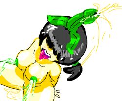 breasts breasts_out drawception girl human naked obligatory_plant_character_(the_forum_plant) plant