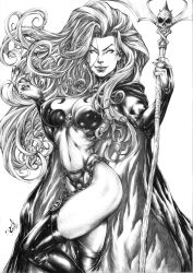 1girls big_breasts breasts chaos_comics coffin_comics dacilio_costa death_(personification) ed_benes_studio goddess grim_reaper holding_scythe lady_death large_breasts latex_suit long_hair looking_at_viewer monochrome queen_of_the_dead scythe seductive_look skin_tight solo_female tagme white_hair