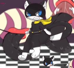 angry anthro castinly femboy furry girly lips morgana_(persona) persona persona_5 saliva thick_thighs tongue