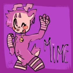 antlers c4ndyznsfw collar deer femboy furry gloves happy_tree_friends makeup mime_(htf) penis stockings striped_gloves striped_legwear