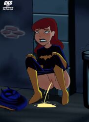 barbara_gordon batgirl batman:_the_animated_series batman_(series) dc_comics dcau gkg pee_on_floor peeing peeing_self shaved_crotch shaved_pussy the_new_batman_adventures