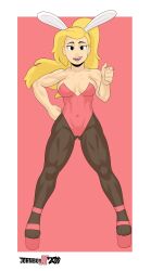 amphibia bunnysuit female_only johnboyx johnboyx​ jyaboislewd muscular_female sasha_waybright solo straight_hair tagme