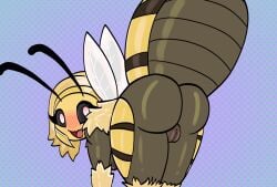 animated anthro arthropod bee blossom_(thousandfoldfeathers) fazmaz female hi_res hymenopteran insects solo