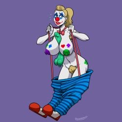 1girls 2020s 2021 adora areolae armpit_hair artist_name balloon balloon_dildo blonde_female blonde_hair blue_background blue_eyes breasts breasts_bigger_than_head clown clown_girl clown_makeup clown_nose dildo dildo_between_breasts doomington earrings female female_focus female_only huge_breasts large_breasts lipstick looking_at_viewer makeup nipples nude nude_female pants pants_down ponytail pubic_hair red_lipstick sex_toy she-ra_and_the_princesses_of_power simple_background solo solo_female watermark white_skin