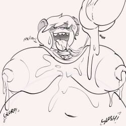 1boy 1girls ahe_gao ahegao anon anthro big_balls big_belly big_breasts big_penis breasts cum cum_drip cum_in_mouth cum_inflation cum_on_body cum_on_breasts cum_on_upper_body cumflated_belly cumflation emmy_dook female furry furry_female huge_balls huge_breasts huge_cock huge_penis inflation lactation looking_pleasured milk overweight sharp_teeth squealydealy tongue tongue_out unseen_male_face